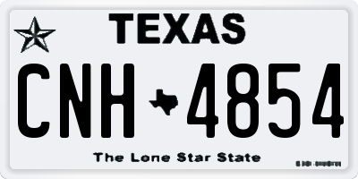 TX license plate CNH4854