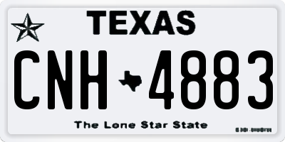 TX license plate CNH4883