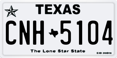 TX license plate CNH5104