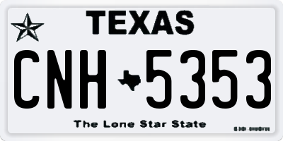 TX license plate CNH5353