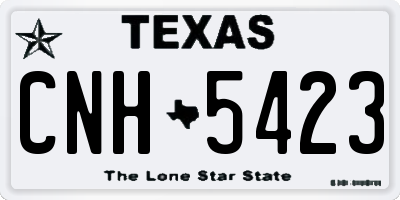 TX license plate CNH5423