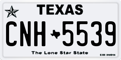 TX license plate CNH5539