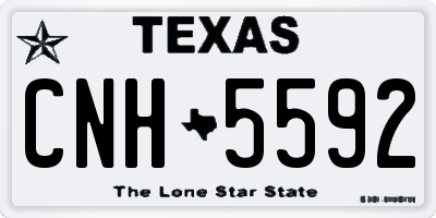 TX license plate CNH5592