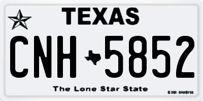 TX license plate CNH5852