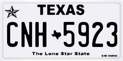 TX license plate CNH5923