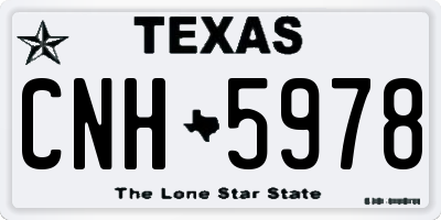 TX license plate CNH5978