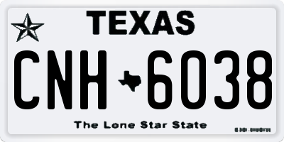 TX license plate CNH6038