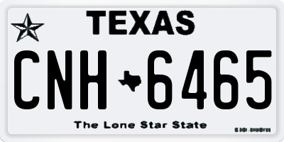 TX license plate CNH6465