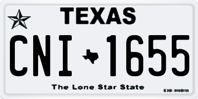 TX license plate CNI1655