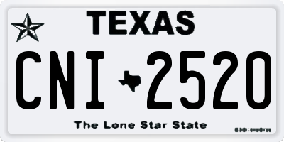 TX license plate CNI2520