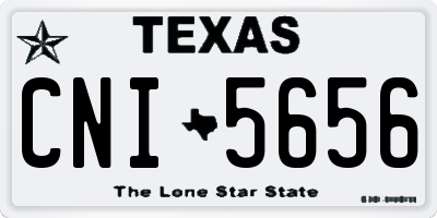 TX license plate CNI5656