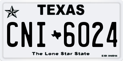TX license plate CNI6024