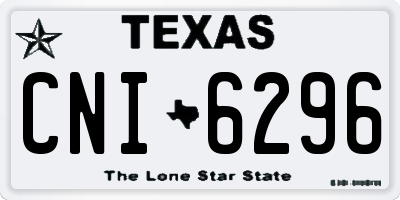 TX license plate CNI6296