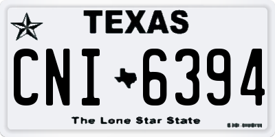 TX license plate CNI6394