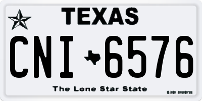 TX license plate CNI6576