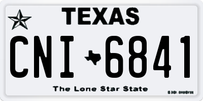 TX license plate CNI6841