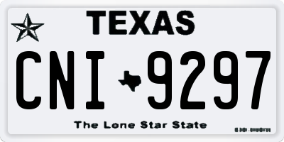 TX license plate CNI9297