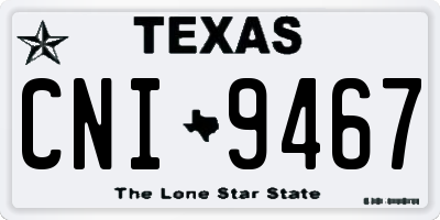 TX license plate CNI9467