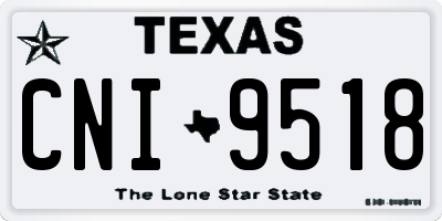 TX license plate CNI9518