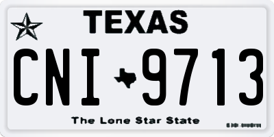 TX license plate CNI9713
