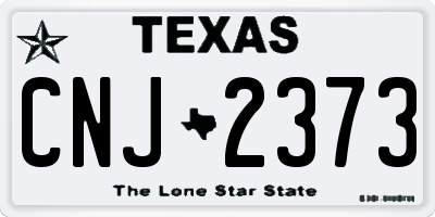 TX license plate CNJ2373