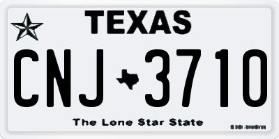 TX license plate CNJ3710