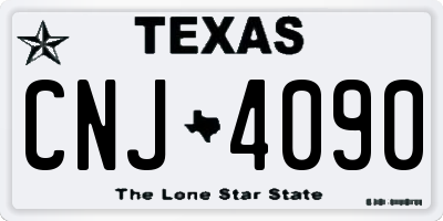 TX license plate CNJ4090