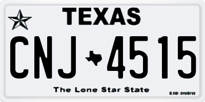 TX license plate CNJ4515