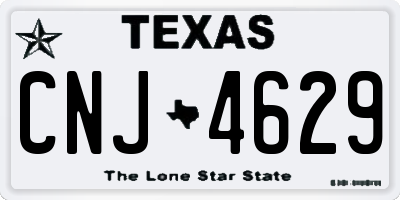 TX license plate CNJ4629