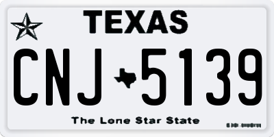 TX license plate CNJ5139