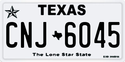 TX license plate CNJ6045