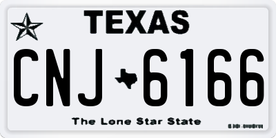TX license plate CNJ6166