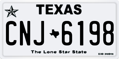 TX license plate CNJ6198