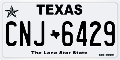 TX license plate CNJ6429
