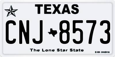 TX license plate CNJ8573