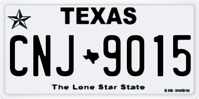 TX license plate CNJ9015