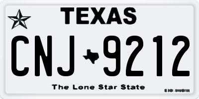 TX license plate CNJ9212