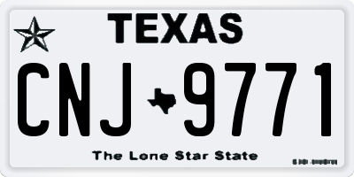 TX license plate CNJ9771