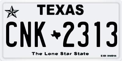 TX license plate CNK2313