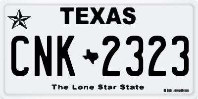 TX license plate CNK2323