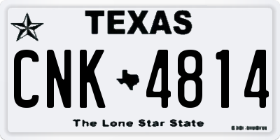TX license plate CNK4814