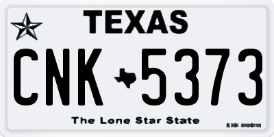 TX license plate CNK5373