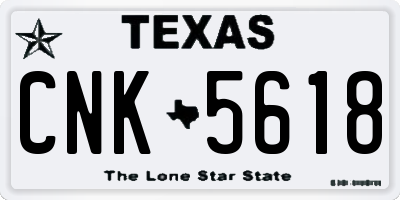 TX license plate CNK5618