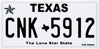 TX license plate CNK5912