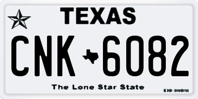 TX license plate CNK6082
