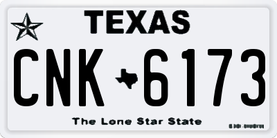 TX license plate CNK6173