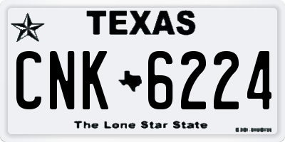 TX license plate CNK6224