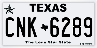 TX license plate CNK6289