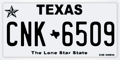 TX license plate CNK6509