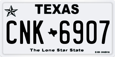 TX license plate CNK6907